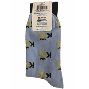 John’s Crazy Socks  Blue Multicolor One Size Casual Comfort Socks